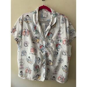 Disney Princess Cartoon Matching Pajama Short Set Size XL